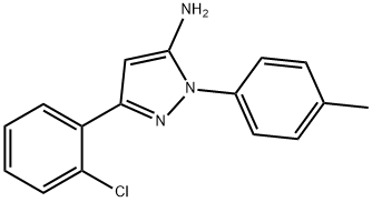 3-(2-CHLOROPHENYL)-1-P-TOLYL-1H-PYRAZOL-5-AMINE,618092-92-5,结构式