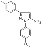 1-(4-METHOXYPHENYL)-3-P-TOLYL-1H-PYRAZOL-5-AMINE 化学構造式