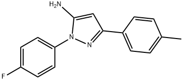 1-(4-FLUOROPHENYL)-3-(4-METHYLPHENYL)-1H-PYRAZOL-5-AMINE Structure