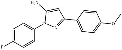 1-(4-FLUOROPHENYL)-3-(4-METHOXYPHENYL)-1H-PYRAZOL-5-AMINE Structure