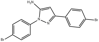 1,3-双(4-溴苯基)-1H-吡唑-5-胺,618098-21-8,结构式