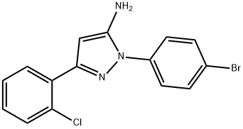 1-(4-BROMOPHENYL)-3-(2-CHLOROPHENYL)-1H-PYRAZOL-5-AMINE|