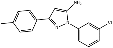 1-(3-CHLOROPHENYL)-3-P-TOLYL-1H-PYRAZOL-5-AMINE,618098-27-4,结构式