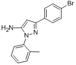 3-(4-BROMOPHENYL)-1-O-TOLYL-1H-PYRAZOL-5-AMINE,618098-36-5,结构式