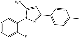1-(2-FLUOROPHENYL)-3-P-TOLYL-1H-PYRAZOL-5-AMINE,618098-41-2,结构式