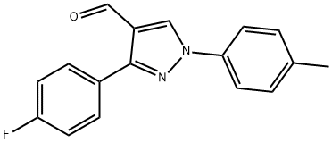 3-(4-FLUOROPHENYL)-1-P-TOLYL-1H-PYRAZOLE-4-CARBALDEHYDE 化学構造式
