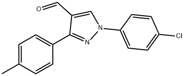 1-(4-CHLOROPHENYL)-3-P-TOLYL-1H-PYRAZOLE-4-CARBALDEHYDE,618098-47-8,结构式