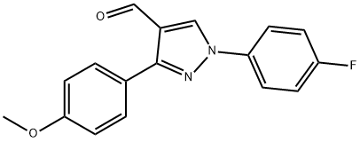 1-(4-FLUOROPHENYL)-3-(4-METHOXYPHENYL)-1H-PYRAZOLE-4-CARBALDEHYDE,618098-60-5,结构式