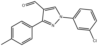 1-(3-CHLOROPHENYL)-3-P-TOLYL-1H-PYRAZOLE-4-CARBALDEHYDE,618098-63-8,结构式