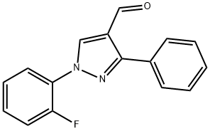 1-(2-FLUOROPHENYL)-3-PHENYL-1H-PYRAZOLE-4-CARBALDEHYDE,618098-68-3,结构式
