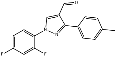 1-(2,4-DIFLUOROPHENYL)-3-P-TOLYL-1H-PYRAZOLE-4-CARBALDEHYDE,618098-75-2,结构式