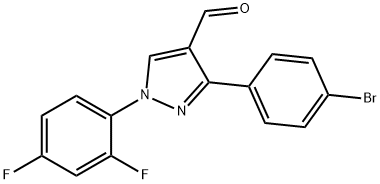 3-(4-BROMOPHENYL)-1-(2,4-DIFLUOROPHENYL)-1H-PYRAZOLE-4-CARBALDEHYDE,618098-77-4,结构式