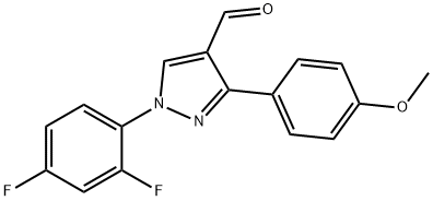 1-(2,4-DIFLUOROPHENYL)-3-(4-METHOXYPHENYL)-1H-PYRAZOLE-4-CARBALDEHYDE Structure