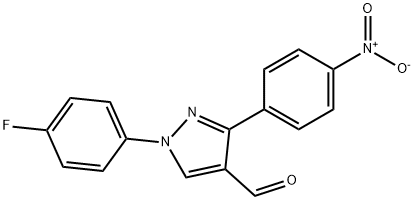 1-(4-FLUOROPHENYL)-3-(4-NITROPHENYL)-1H-PYRAZOLE-4-CARBALDEHYDE,618101-62-5,结构式