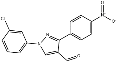 1-(3-CHLOROPHENYL)-3-(4-NITROPHENYL)-1H-PYRAZOLE-4-CARBALDEHYDE,618101-72-7,结构式