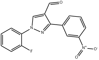 1-(2-FLUOROPHENYL)-3-(3-NITROPHENYL)-1H-PYRAZOLE-4-CARBALDEHYDE Structure