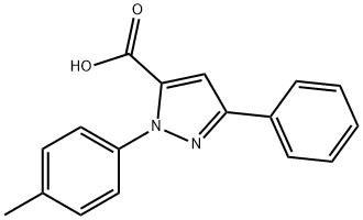 3-PHENYL-1-P-TOLYL-1H-PYRAZOLE-5-CARBOXYLIC ACID Structure