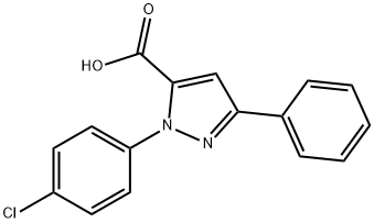 1-(4-氯苯基)-3-苯基-1H-吡唑-5-羧酸 结构式