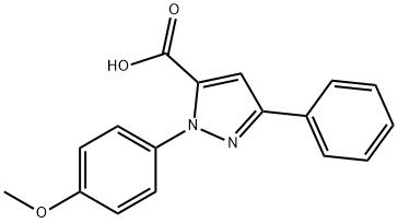 2-(4-METHOXY-PHENYL)-5-PHENYL-2H-PYRAZOLE-3-CARBOXYLIC ACID 化学構造式