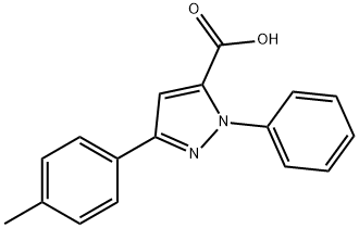 1-PHENYL-3-P-TOLYL-1H-PYRAZOLE-5-CARBOXYLIC ACID,618102-06-0,结构式