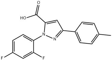 1-(2,4-DIFLUOROPHENYL)-3-P-TOLYL-1H-PYRAZOLE-5-CARBOXYLIC ACID Structure