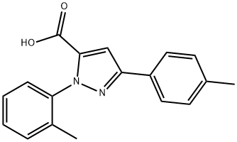 1-O-TOLYL-3-P-TOLYL-1H-PYRAZOLE-5-CARBOXYLIC ACID Structure