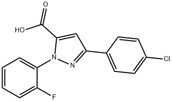 3-(4-CHLOROPHENYL)-1-(2-FLUOROPHENYL)-1H-PYRAZOLE-5-CARBOXYLIC ACID Structure