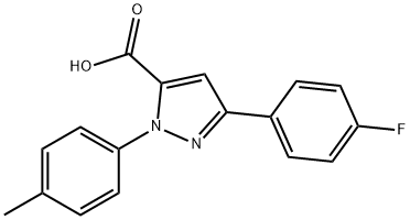 3-(4-FLUOROPHENYL)-1-P-TOLYL-1H-PYRAZOLE-5-CARBOXYLIC ACID Structure