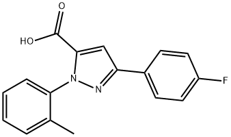3-(4-FLUOROPHENYL)-1-O-TOLYL-1H-PYRAZOLE-5-CARBOXYLIC ACID,618102-79-7,结构式
