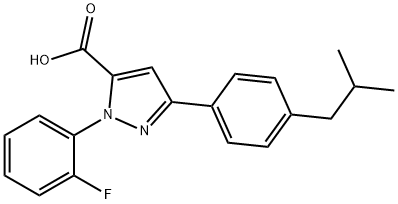 1-(2-FLUOROPHENYL)-3-(4-ISOBUTYLPHENYL)-1H-PYRAZOLE-5-CARBOXYLIC ACID|