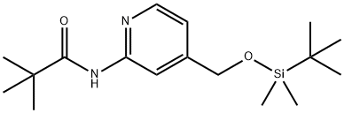 N-(4-(((叔丁基二甲基甲硅烷基)氧基)甲基)吡啶-2-基)新戊酰胺,618107-92-9,结构式
