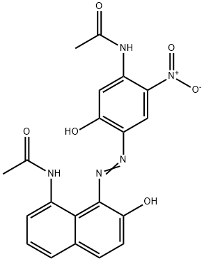N-[4-[[8-(acetylamino)-2-hydroxy-1-naphthyl]azo]-5-hydroxy-2-nitrophenyl]acetamide Structure