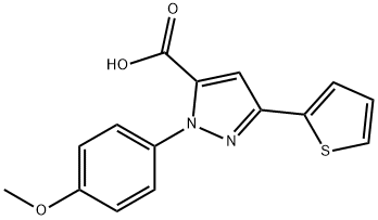 2-(4-METHOXY-PHENYL)-5-THIOPHEN-2-YL-2H-PYRAZOLE-3-CARBOXYLIC ACID|1-(4-甲氧基苯基)-3-(噻吩-2-基)-1H-吡唑-5-羧酸