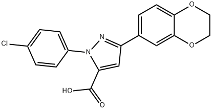 618383-02-1 1-(4-CHLOROPHENYL)-3-(2,3-DIHYDROBENZO[B][1,4]DIOXIN-7-YL)-1H-PYRAZOLE-5-CARBOXYLIC ACID