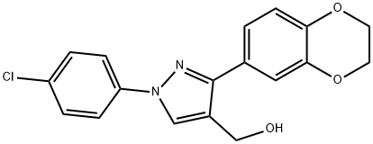 (1-(4-CHLOROPHENYL)-3-(2,3-DIHYDROBENZO[B][1,4]DIOXIN-7-YL)-1H-PYRAZOL-4-YL)METHANOL,618383-37-2,结构式