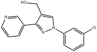 (1-(3-CHLOROPHENYL)-3-(PYRIDIN-3-YL)-1H-PYRAZOL-4-YL)METHANOL,618383-41-8,结构式
