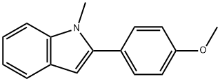 2-(4-甲氧基苯基)-1-甲基吲哚 结构式
