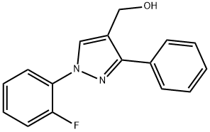 (1-(2-氟苯基)-3-苯基-1H-吡唑-4-基)甲醇, 618441-71-7, 结构式