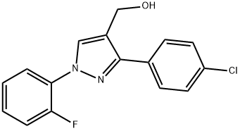 (3-(4-CHLOROPHENYL)-1-(2-FLUOROPHENYL)-1H-PYRAZOL-4-YL)METHANOL 结构式