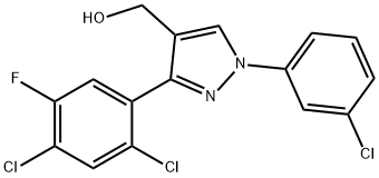 (3-(2,4-DICHLORO-5-FLUOROPHENYL)-1-(3-CHLOROPHENYL)-1H-PYRAZOL-4-YL)METHANOL Structure