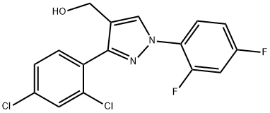 (3-(2,4-DICHLOROPHENYL)-1-(2,4-DIFLUOROPHENYL)-1H-PYRAZOL-4-YL)METHANOL 化学構造式