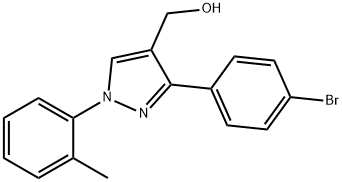 (3-(4-BROMOPHENYL)-1-O-TOLYL-1H-PYRAZOL-4-YL)METHANOL Structure