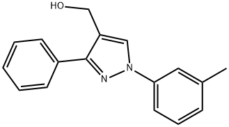 (3-PHENYL-1-M-TOLYL-1H-PYRAZOL-4-YL)METHANOL 化学構造式