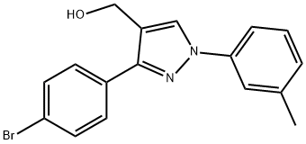 (3-(4-BROMOPHENYL)-1-M-TOLYL-1H-PYRAZOL-4-YL)METHANOL 化学構造式