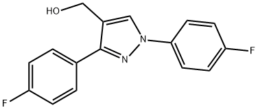 (1,3-BIS(4-FLUOROPHENYL)-1H-PYRAZOL-4-YL)METHANOL Struktur