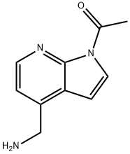 1H-Pyrrolo[2,3-b]pyridine-4-methanamine,  1-acetyl-  (9CI) 化学構造式