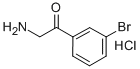 2-AMINO-1-(3-BROMO-PHENYL)-ETHANONE HYDROCHLORIDE Struktur