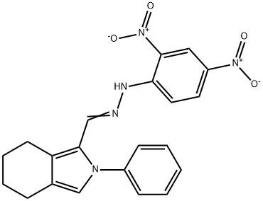 4,5,6,7-Tetrahydro-2-phenyl-2H-isoindole-1-carbaldehyde 2,4-dinitrophenyl hydrazone Structure