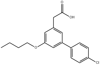 5-Butoxy-4'-chloro-3-biphenylacetic acid 结构式