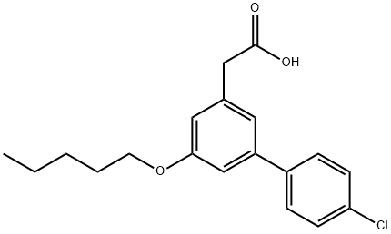 4'-Chloro-5-pentoxy-3-biphenylacetic acid 结构式